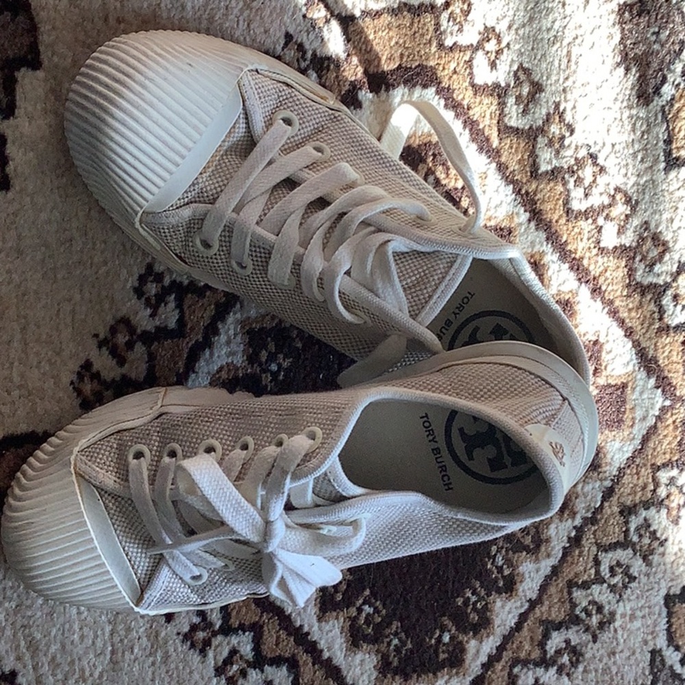 Tory Burch canvas fabric sneakers